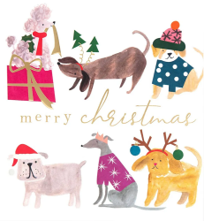 Christmas Dogs Christmas Card 