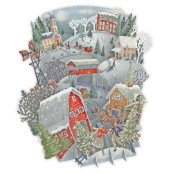 Christmas Folk 3D Christmas Card 