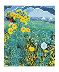Coastal Flowers Blank Card 