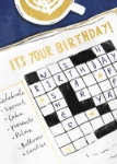 Crossword Puzzle Ling Birthday Greeting Card 