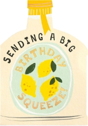 Diecut Lemon Birthday Greeting Card 