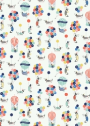 Dog Balloons Sheet Wrap 