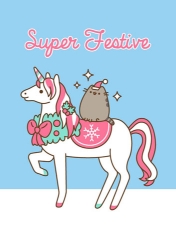Festive Unicorn Greeting Card 