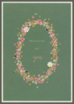 Flower Wreath Thinking Of You Card 