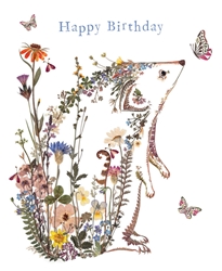 Garden Headgehog Birthday Card 