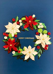 Garland Quill Christmas Card 