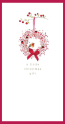 Gift Wreath Money Wallet Christmas Card 