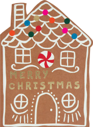 Gingerbread Die Cut Christmas Card 