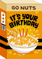 Go Nuts Cereal Birthday Greeting Card 
