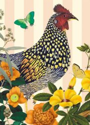 Grey Junglefowl Blank Card 