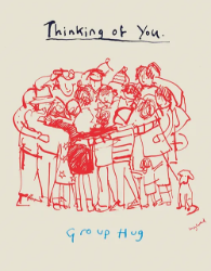 Group Hug Thinking of You Greeting Card 