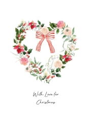 Heart Wreath Christmas Card 