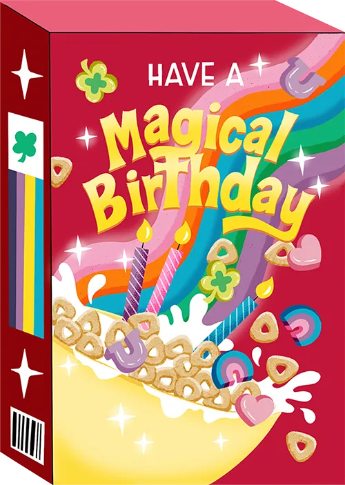Magical Cereal Birthday Greeting Card 