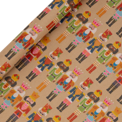Nutcracker Kraft Roll Wrap 