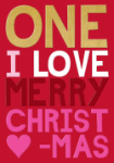 One I Love Christmas Card 