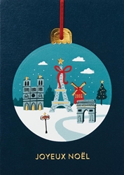 Paris in Snow Christmas Card 