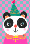 Party Panda Birthday Card 