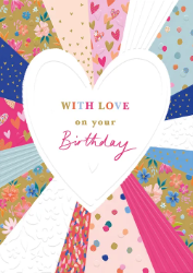 Patchwork Happy Birthday Greeting Card 