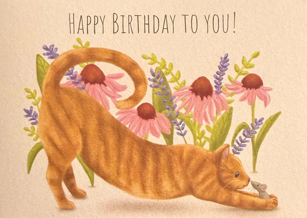 Pawsome Cat Birthday Card 