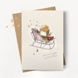 Peace & Joy Sleigh Greeting Card 
