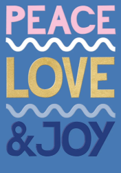 Peace Love Joy Christmas Card 