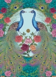 Peacock Posey Blank Card 