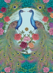Peacock Posey Blank Card 