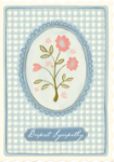 Pink Flowers Sympathy Greeting Card 