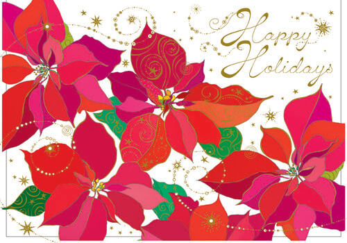 Poinsettia Greeting Card 