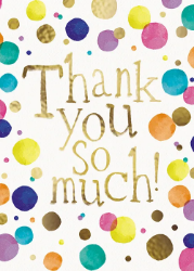 Polka Dots Thank You Greeting Card 