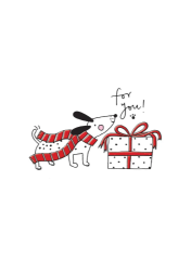 Pup & Present Christmas Card 