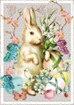 Rabbit Egg Easter Postcard 