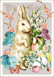 Rabbit Egg Easter Postcard 
