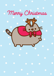 Reindeer Pusheen Christmas Card 