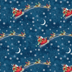 Santa Over The Rooftops Sheet Wrap 