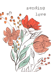 Sending Love Friendship Greeting Card 