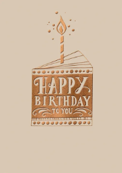 Slice of Cake Birthday Greeting Card 