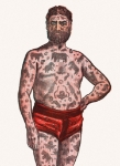 Tattooed Man Blank Card 