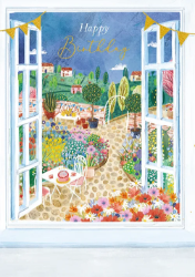 Terrace Picnic Birthday Greeting Card 