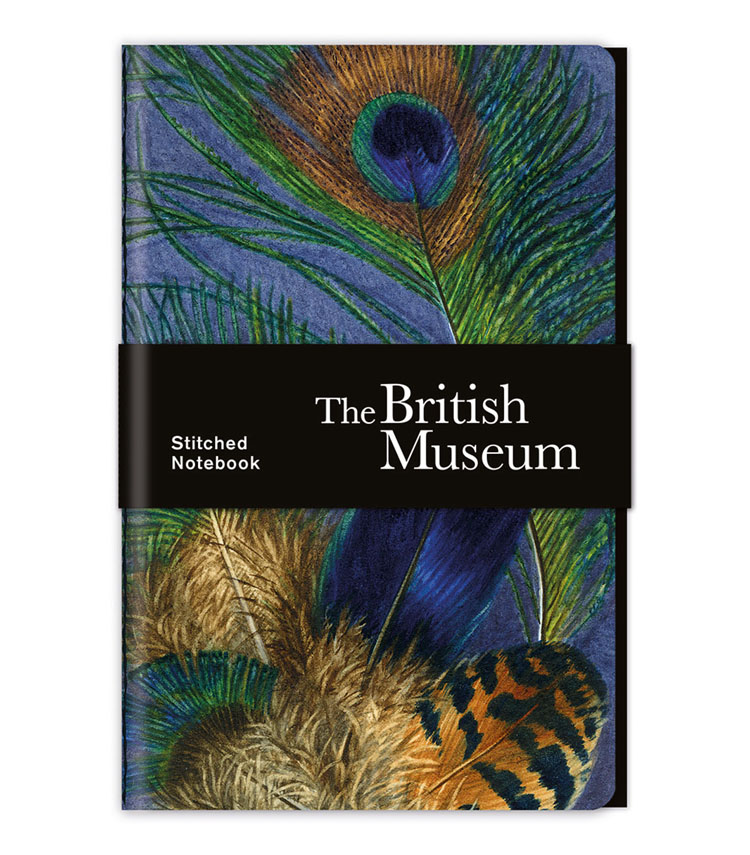 Museums & Galleries - The British Museum Feathers Stitched Notebook #SNB341