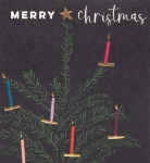 Tree And Candle Greeting Card 