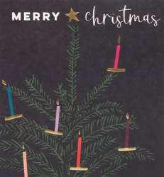 Tree And Candle Greeting Card 