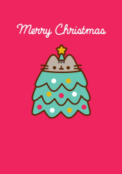 Tree Pusheen Christmas Card 