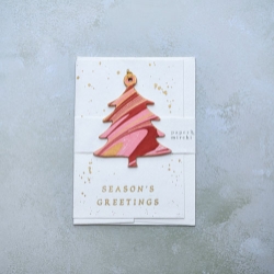 Tree Red Ornament Greeting Card 