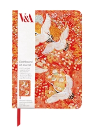 V&A Kimono Cranes Cloth A5 Notebook 