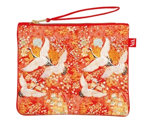V&A Kimono Cranes Pouch Bag 