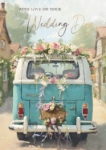 VW Bus Wedding Greeting Card 