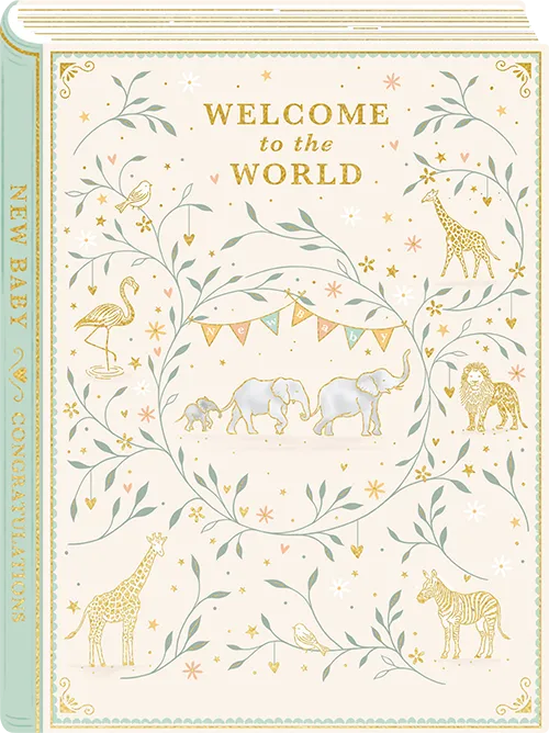 Welcome Baby Book Baby Greeting Card 