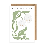 White Flower Sympathy Greeting Card 