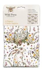 Wild Press Wildflower Hare Cloth Napkin Set 